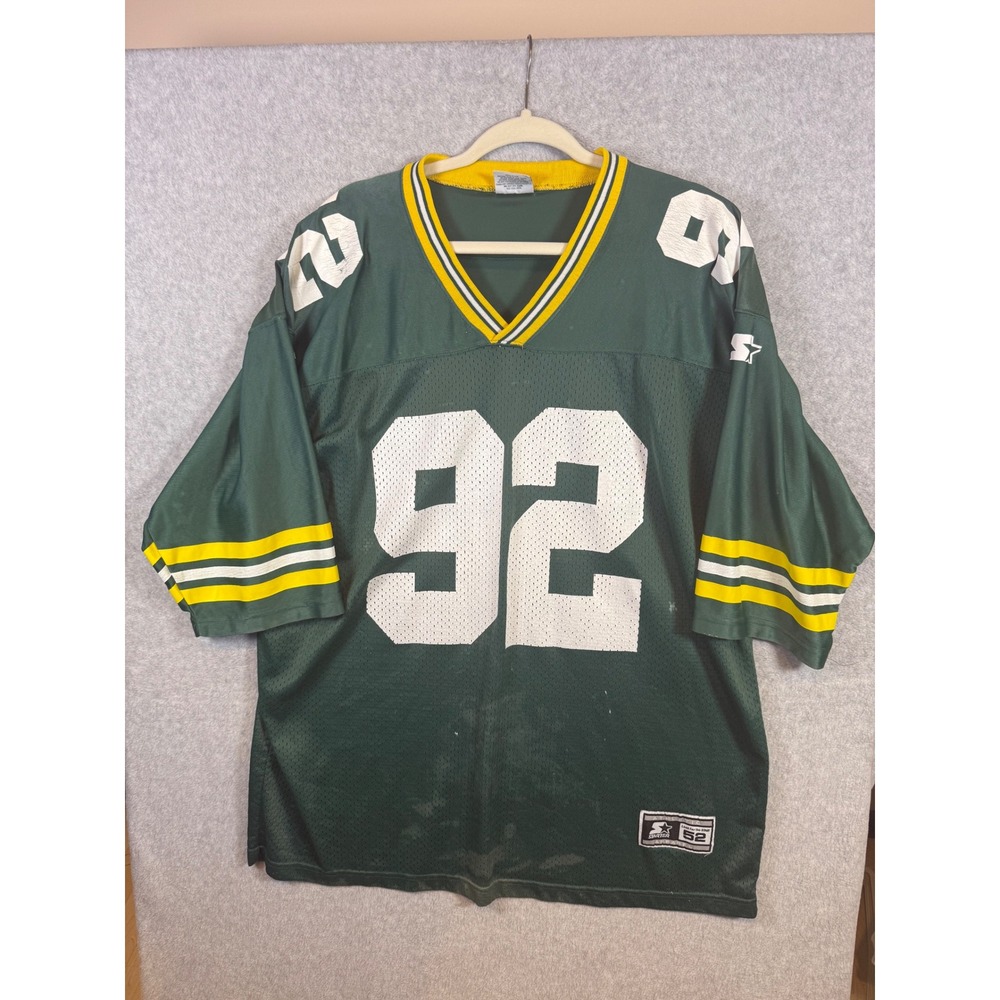 Vintage 1995 Starter Green Bay Packers Reggie White 92 Jersey Mens XL Green NFL